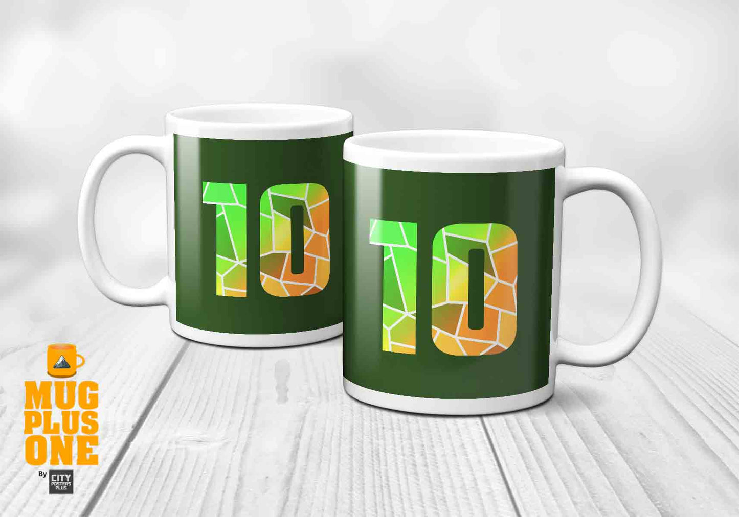 10 Number Mug (Olive Green)