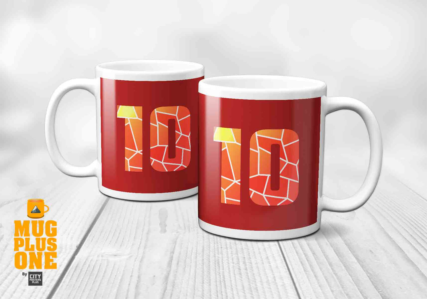 10 Number Mug (Red)