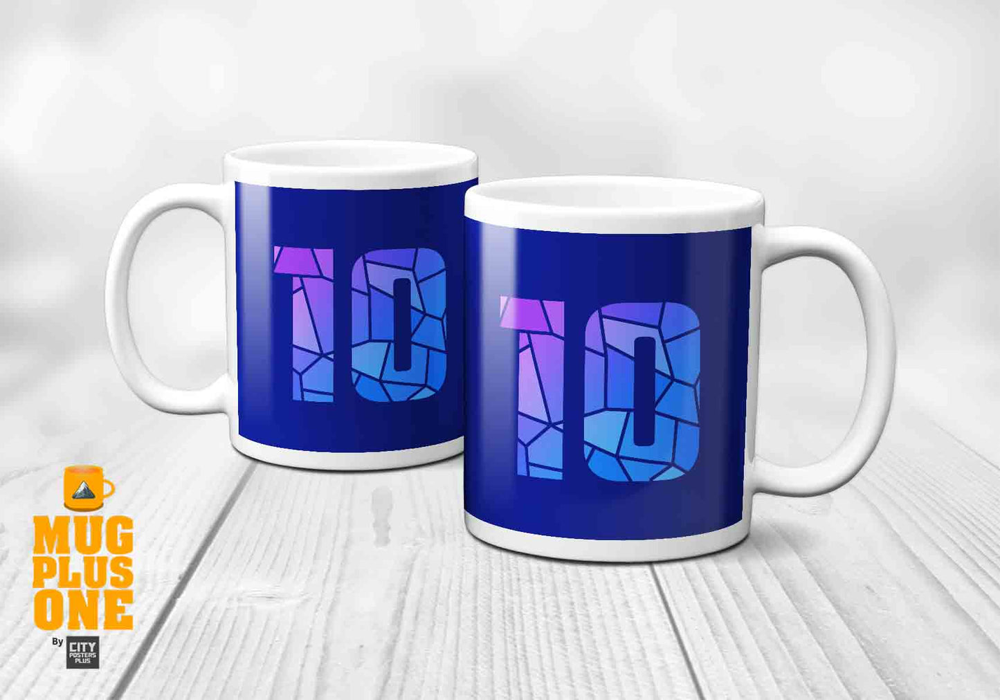 10 Number Mug (Royal Blue)