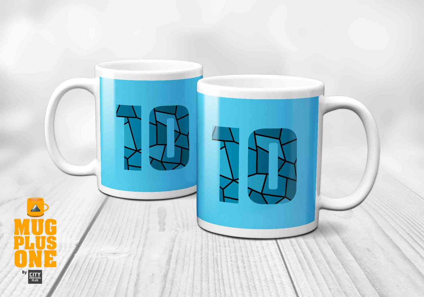 10 Number Mug (Sky Blue)