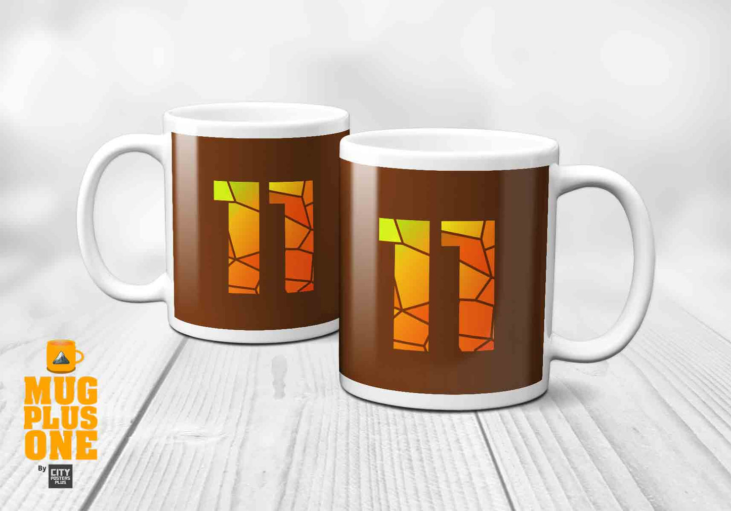 11 Number Mug (Brown)