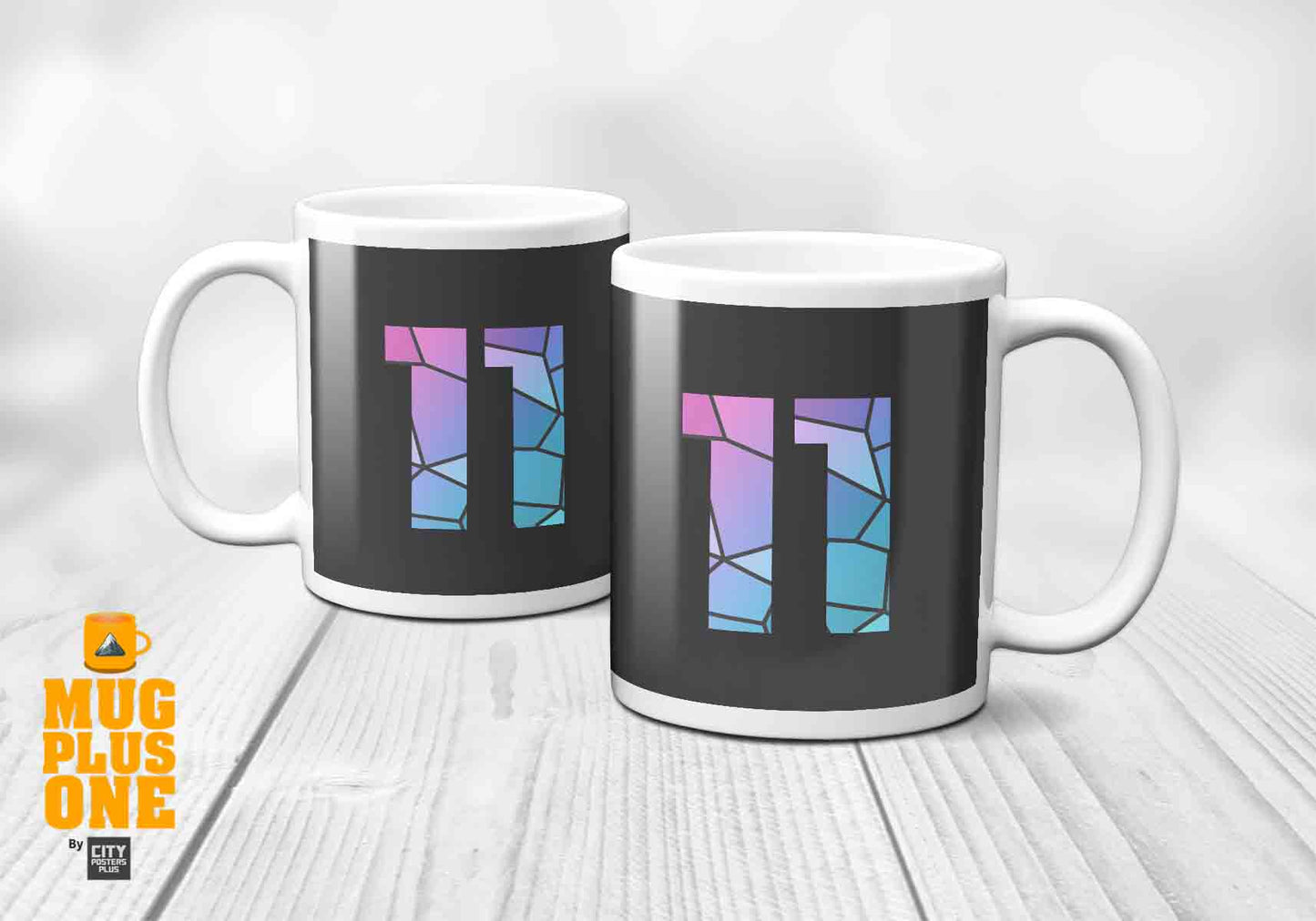 11 Number Mug (Charcoal Grey)
