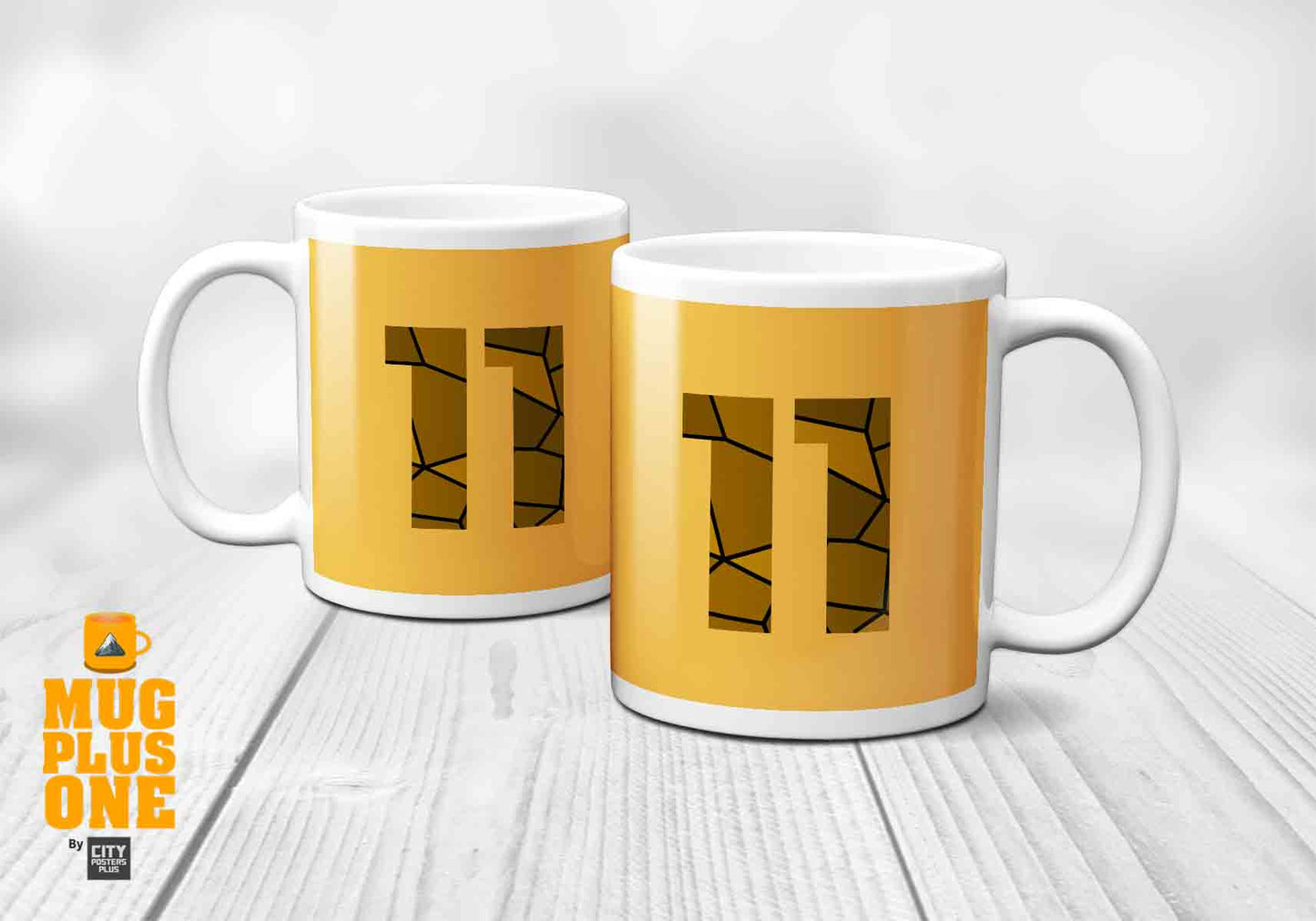 11 Number Mug (Golden Yellow)