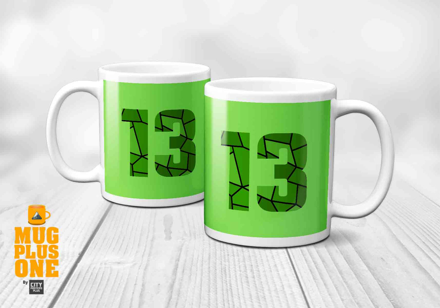 13 Number Mug (Liril Green)