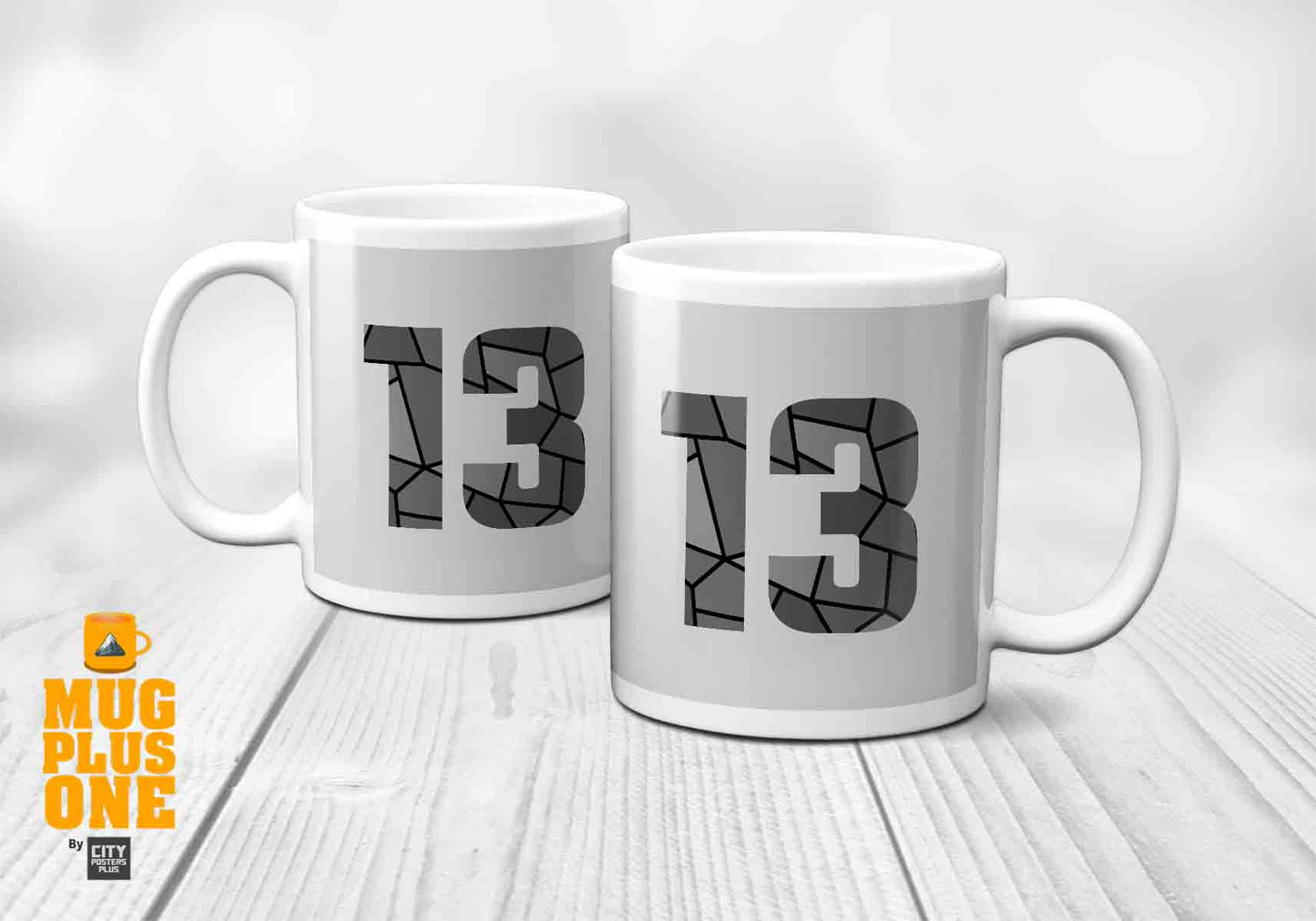 13 Number Mug (Melange Grey)