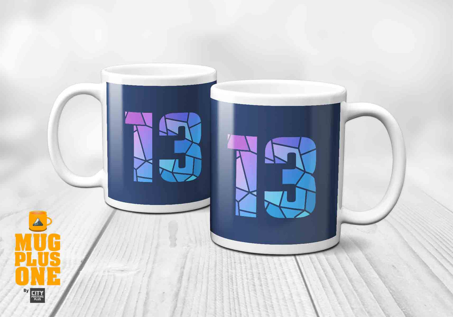 13 Number Mug (Navy Blue)