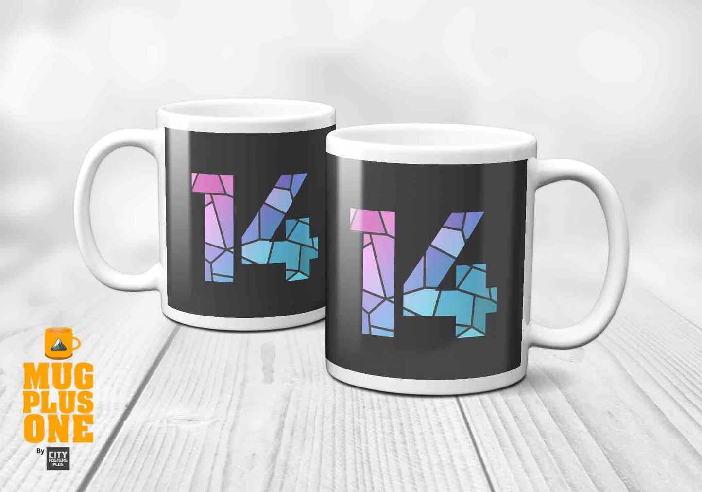 14 Number Mug (Charcoal Grey)