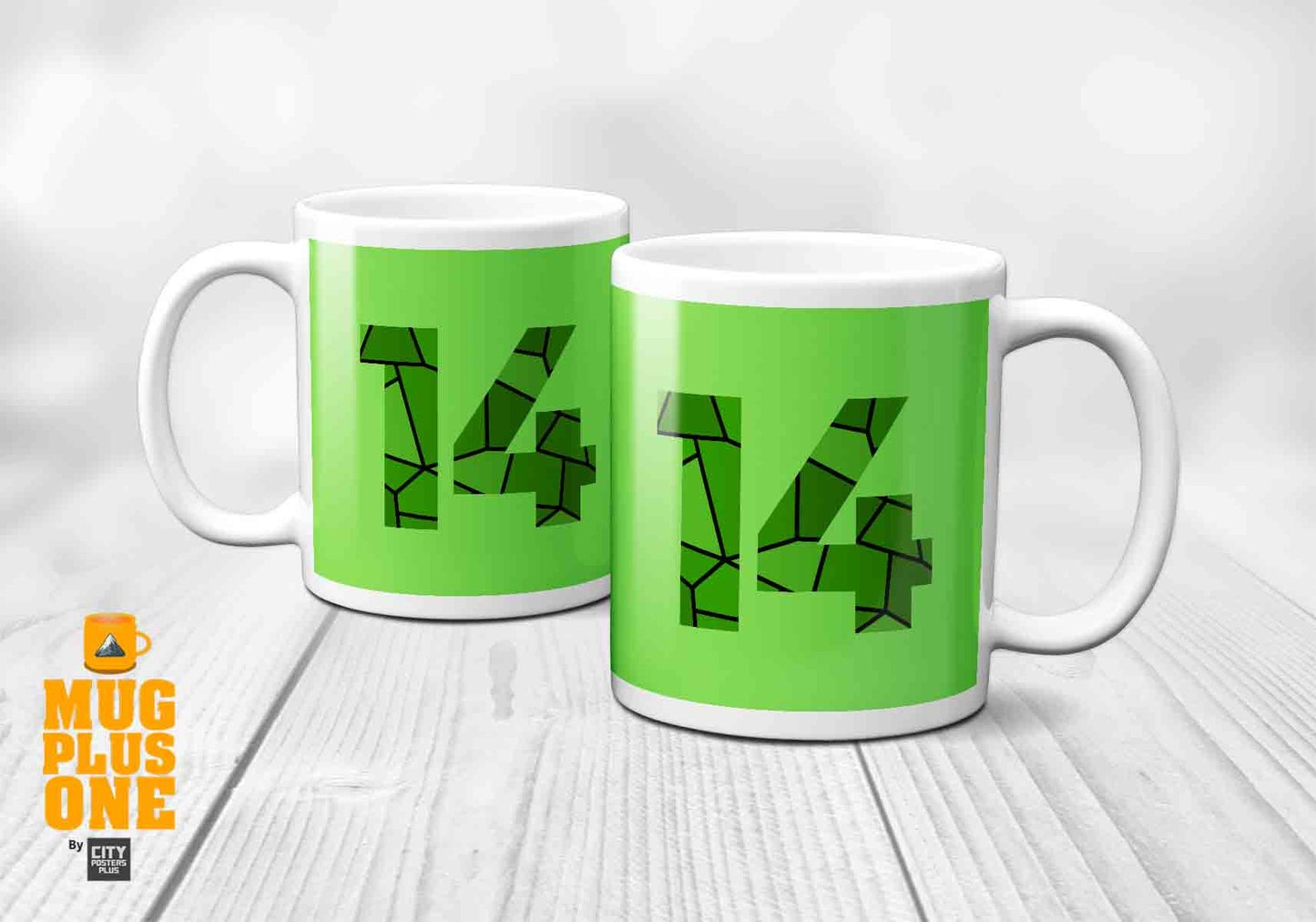 14 Number Mug (Liril Green)