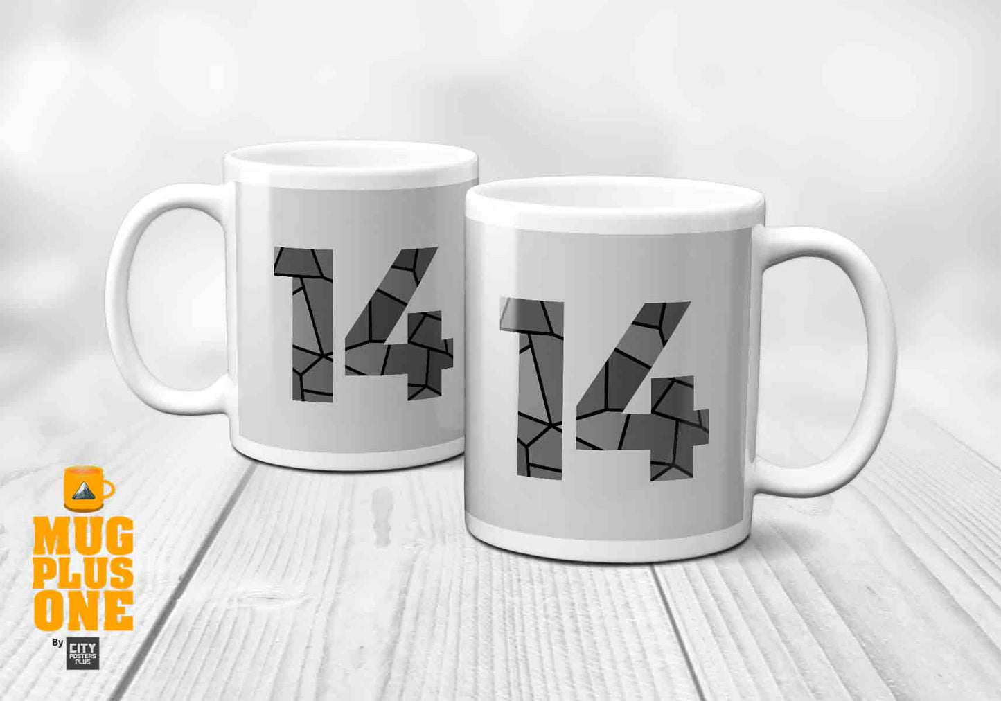 14 Number Mug (Melange Grey)