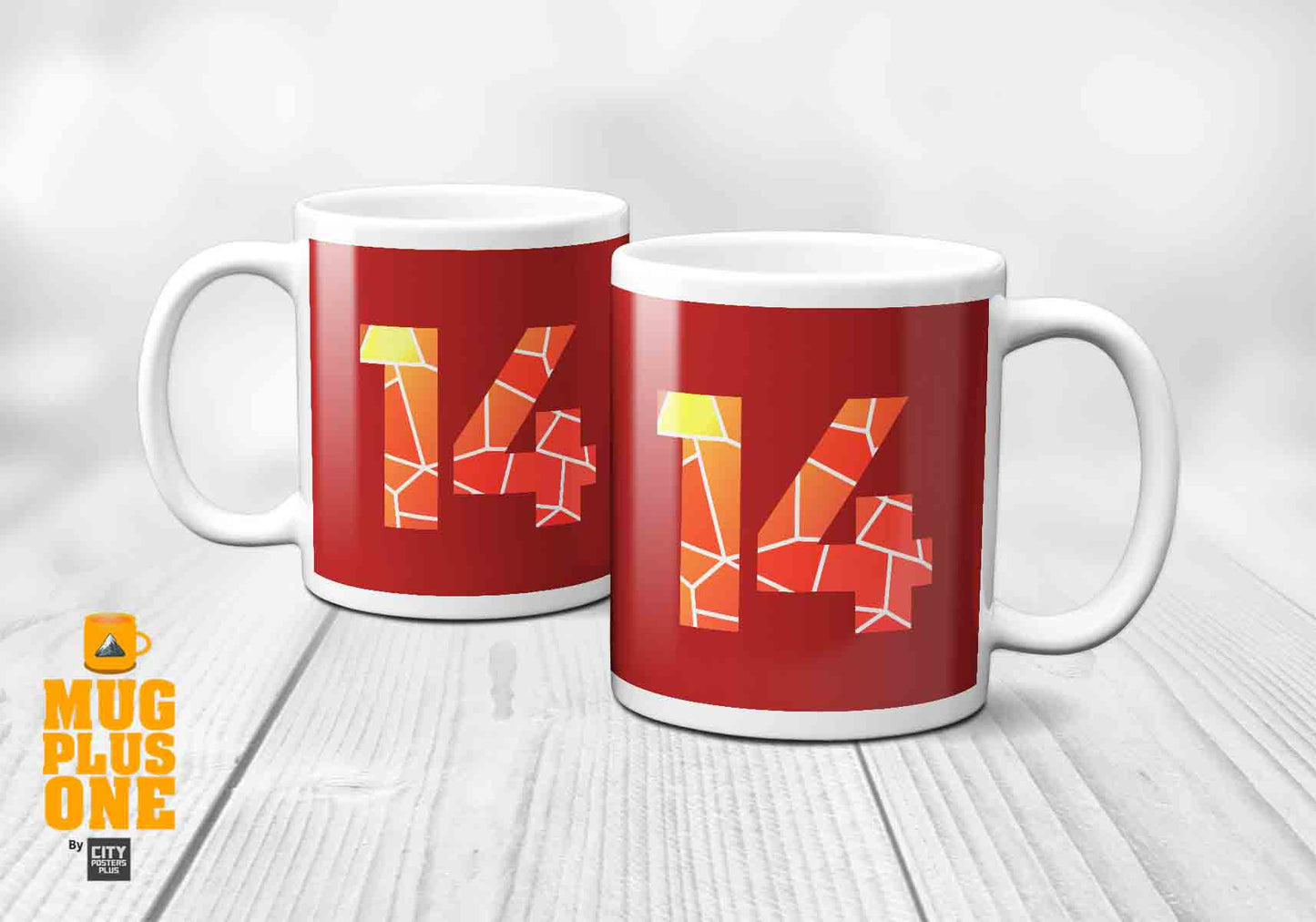 14 Number Mug (Red)