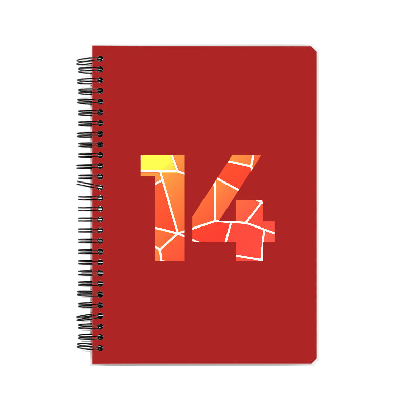 Notebook Plus One 14 Number Spiral Notebook (Red)