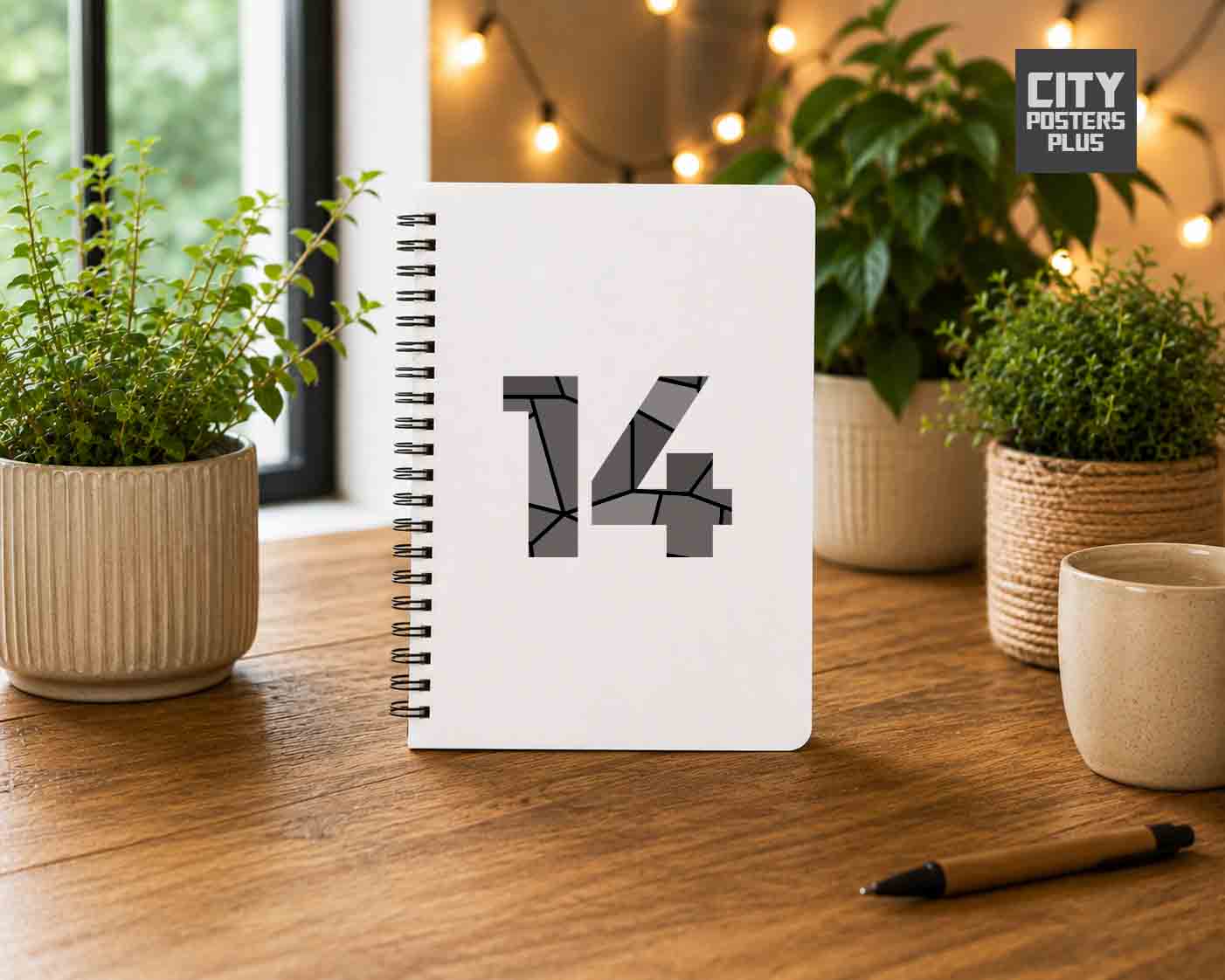 14 Number Notebook (White)