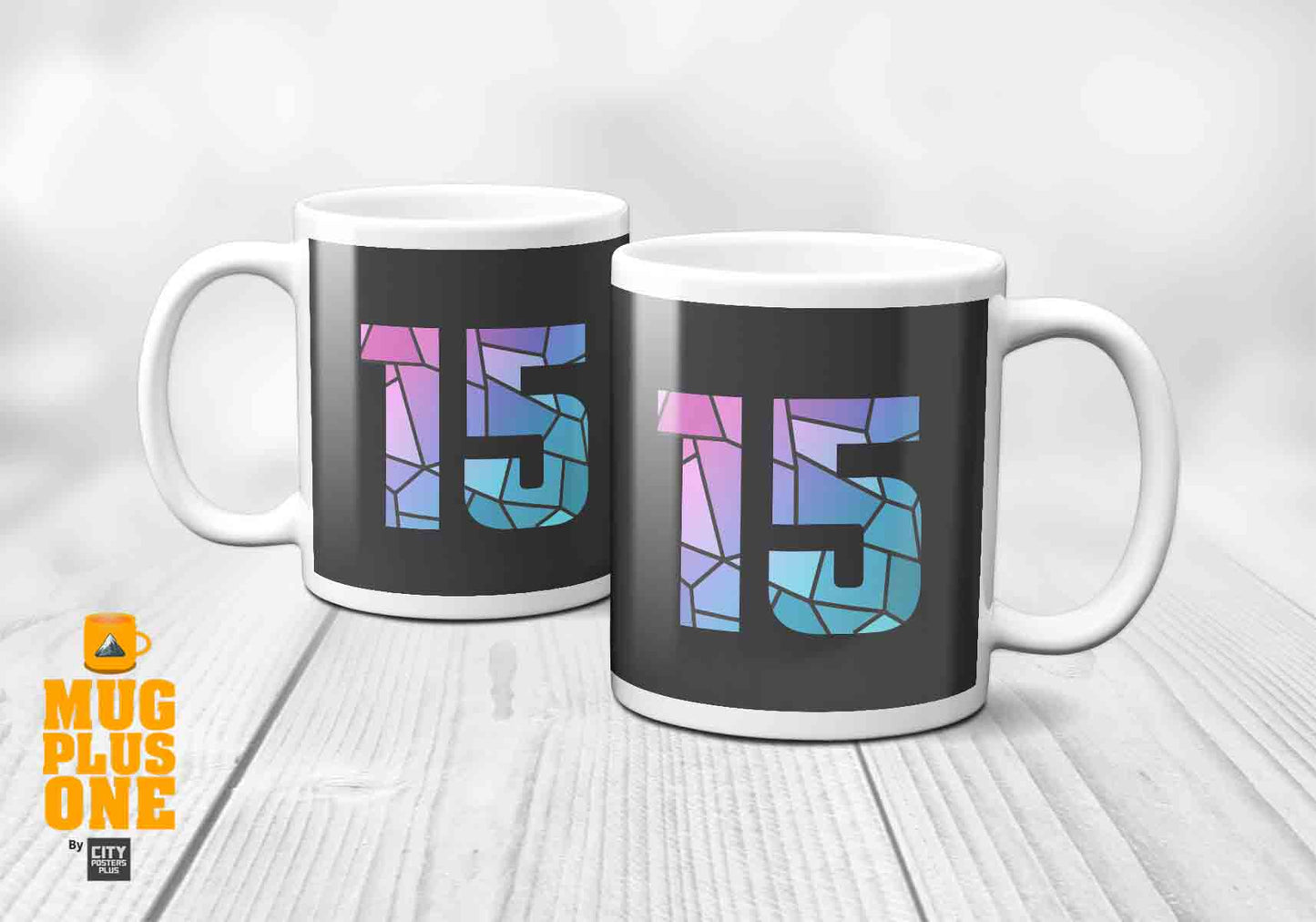15 Number Mug (Charcoal Grey)