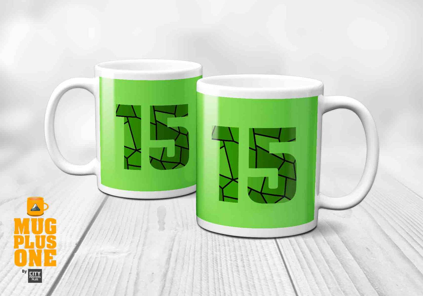 15 Number Mug (Liril Green)