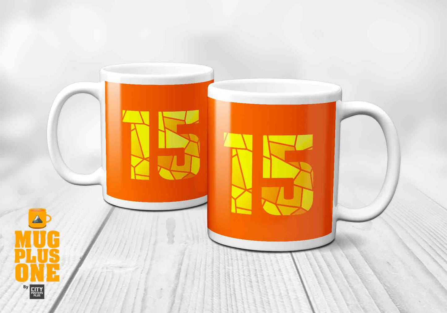 15 Number Mug (Orange)