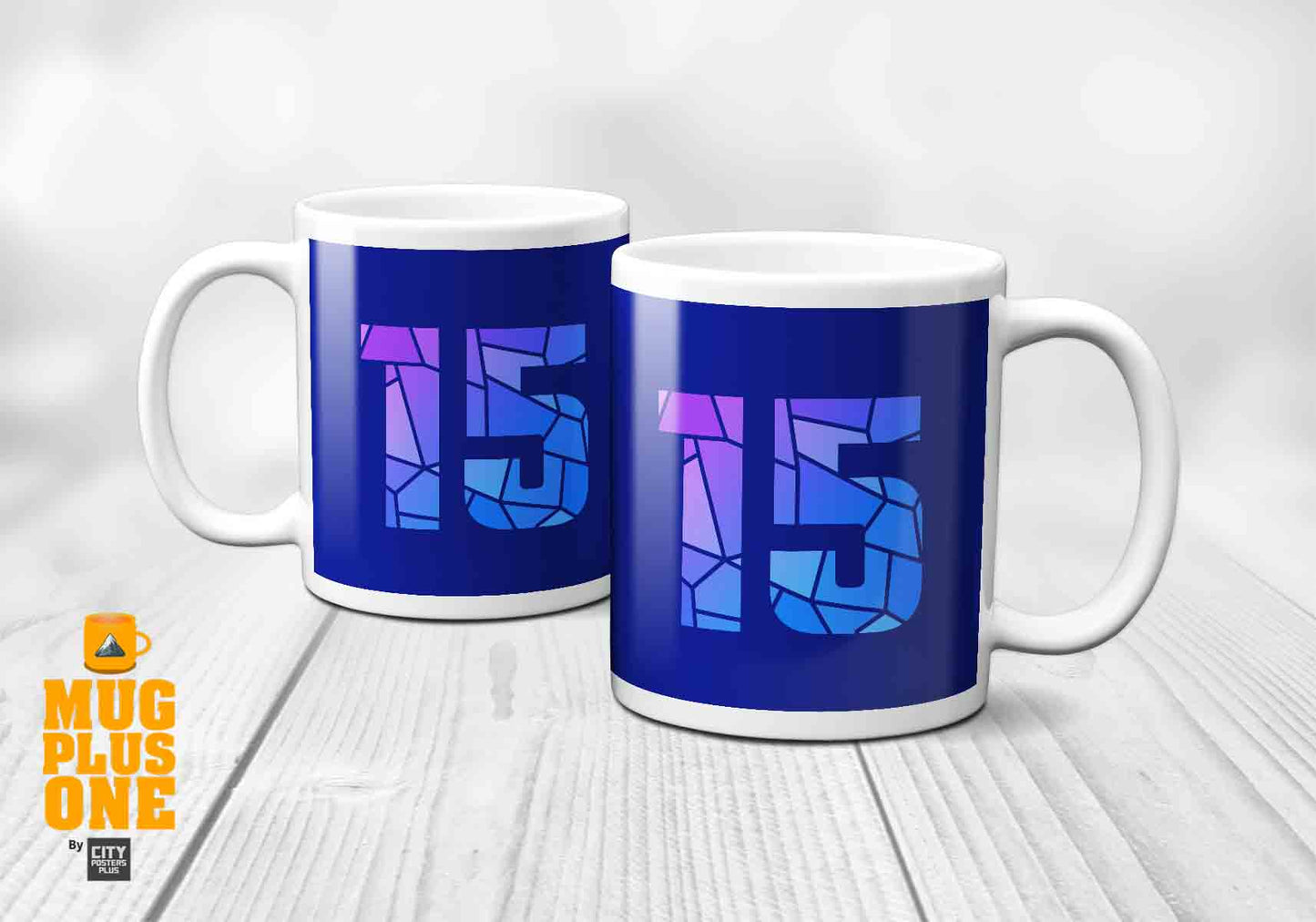 15 Number Mug (Royal Blue)