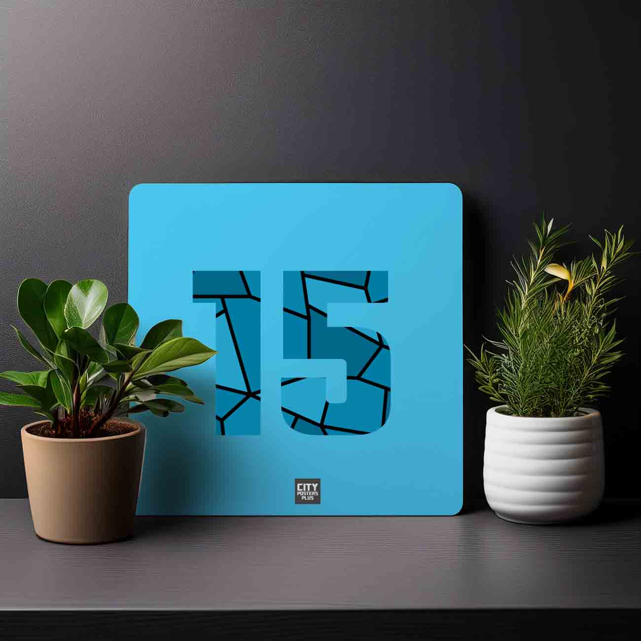 15 Number Mousepad (Sky Blue)