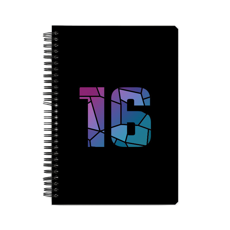 Notebook Plus One 16 Number Spiral Notebook (Black)