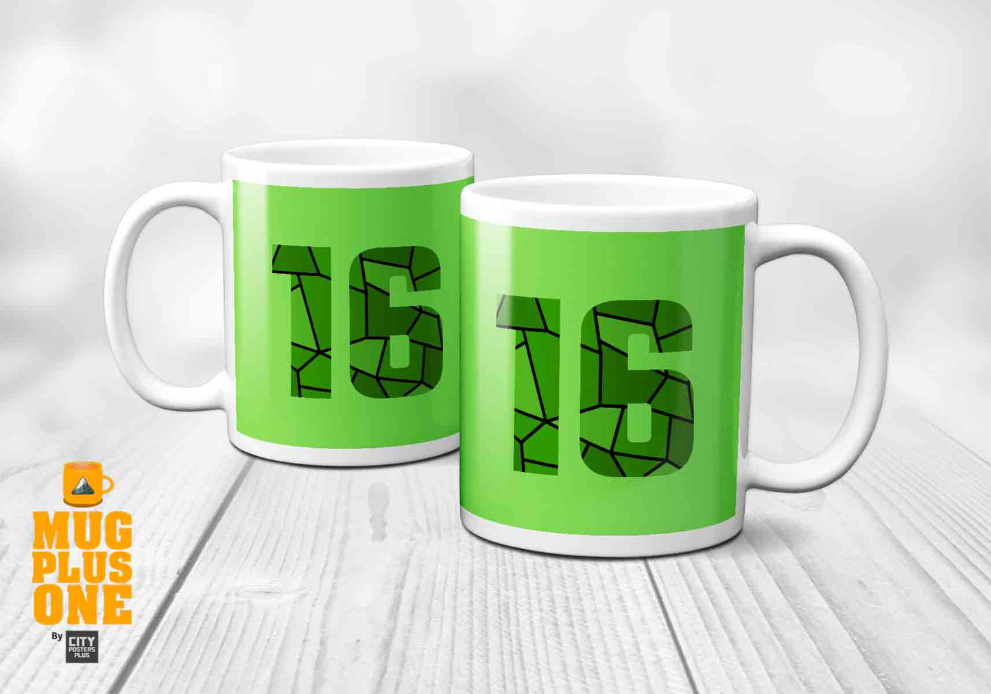 16 Number Mug (Liril Green)