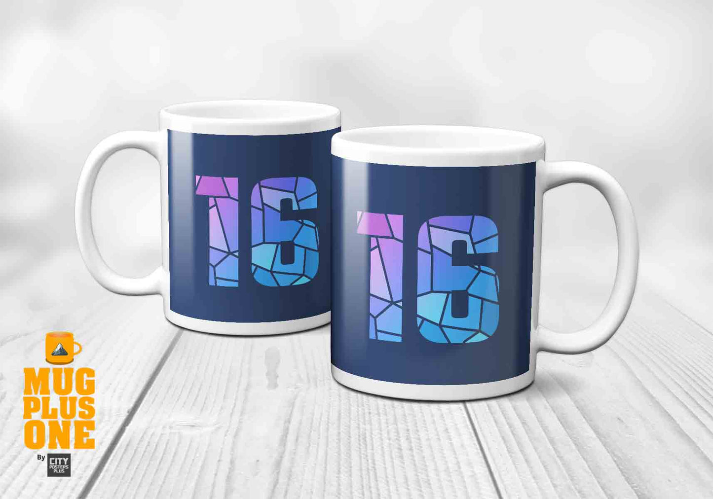 16 Number Mug (Navy Blue)