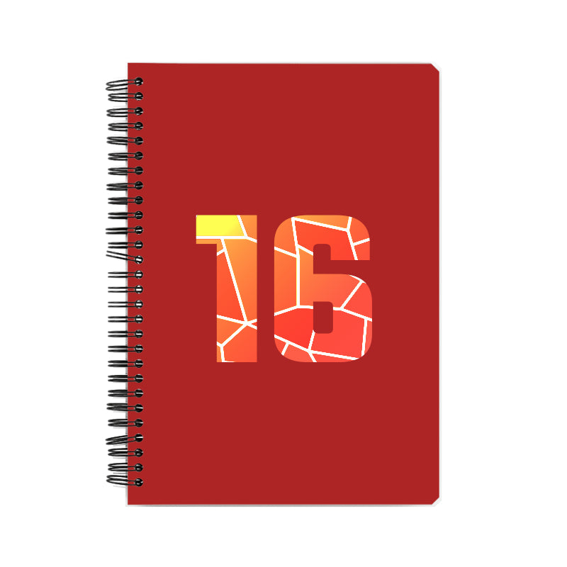 Notebook Plus One 16 Number Spiral Notebook (Red)