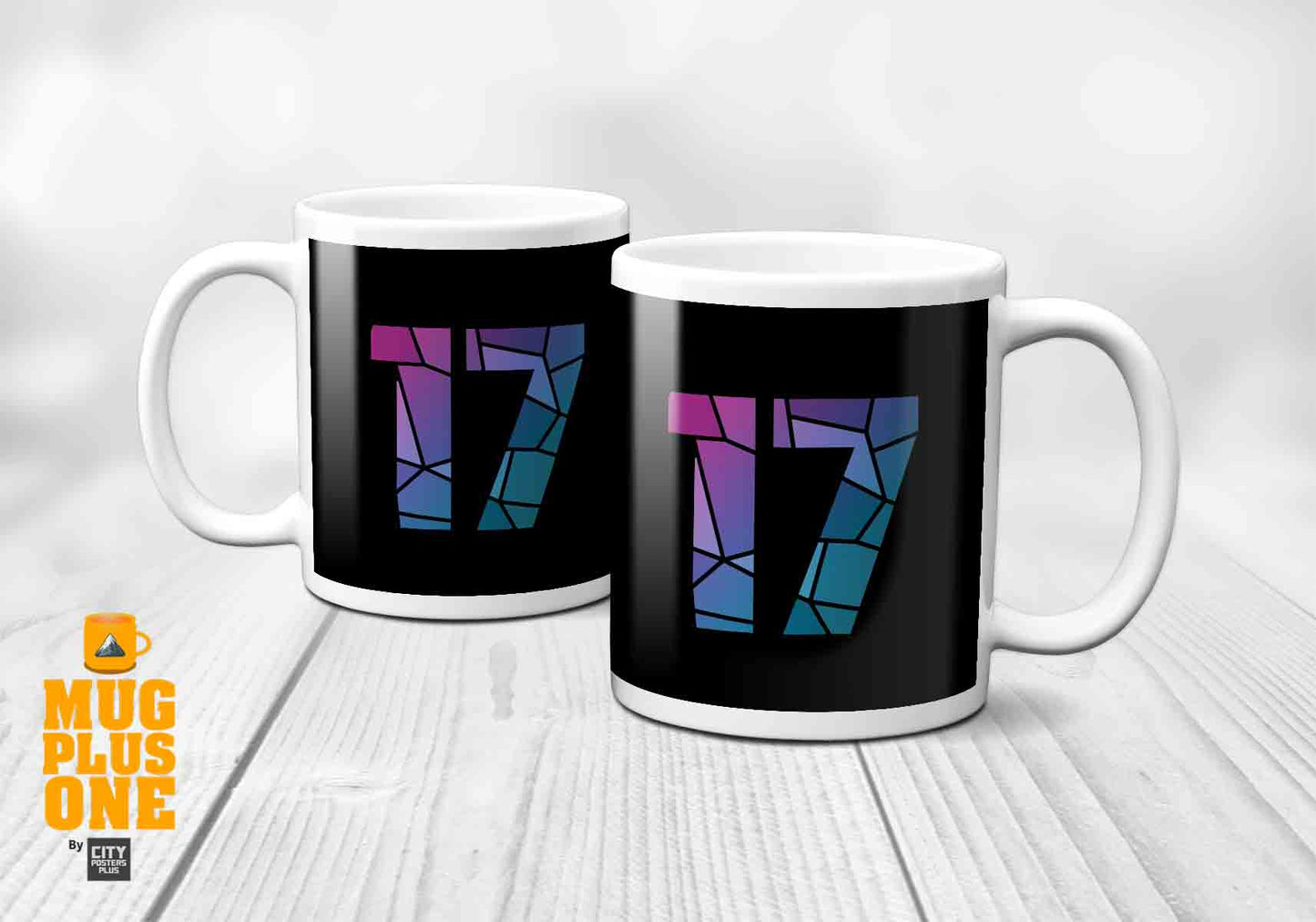 17 Number Mug (Black)