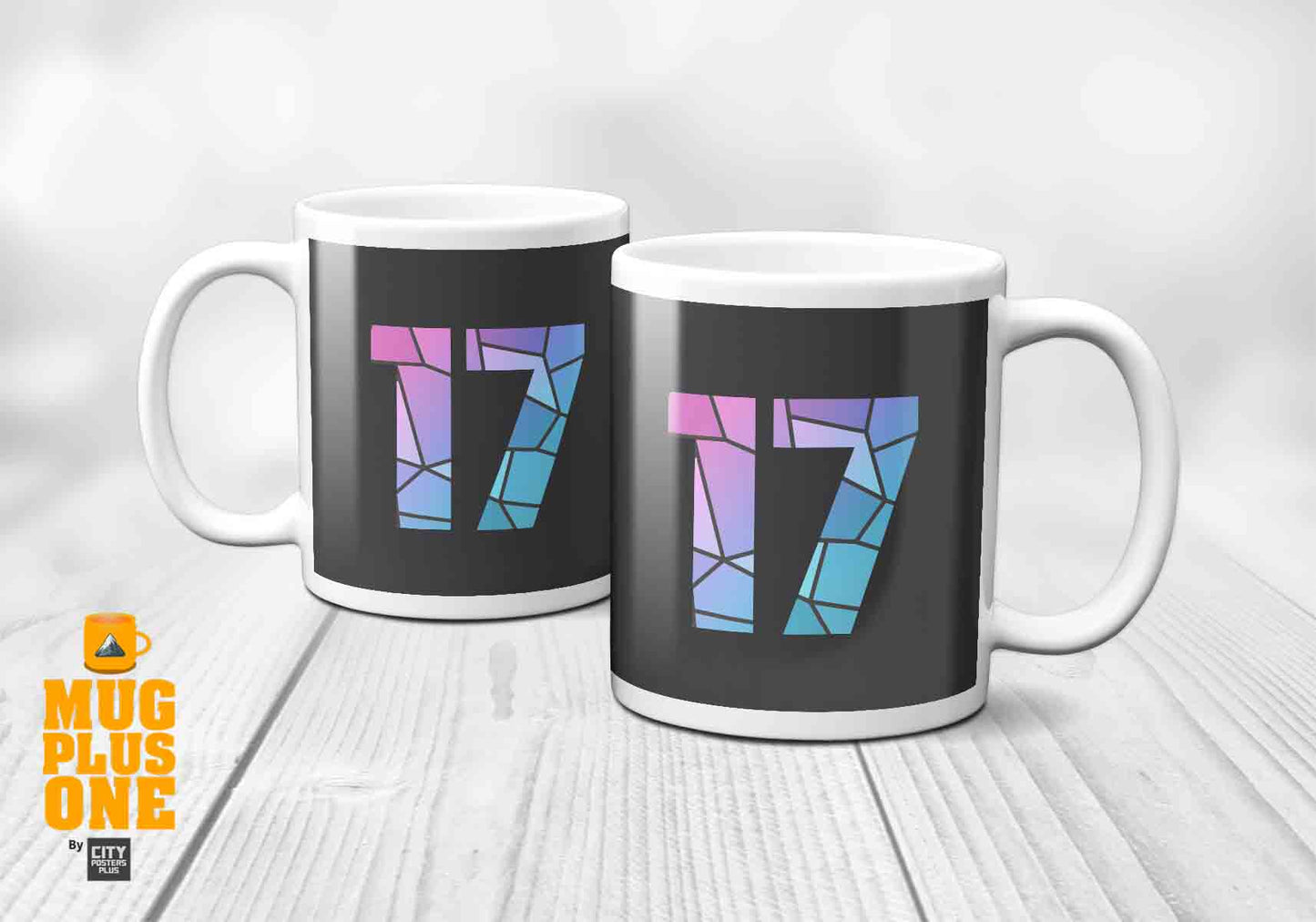 17 Number Mug (Charcoal Grey)