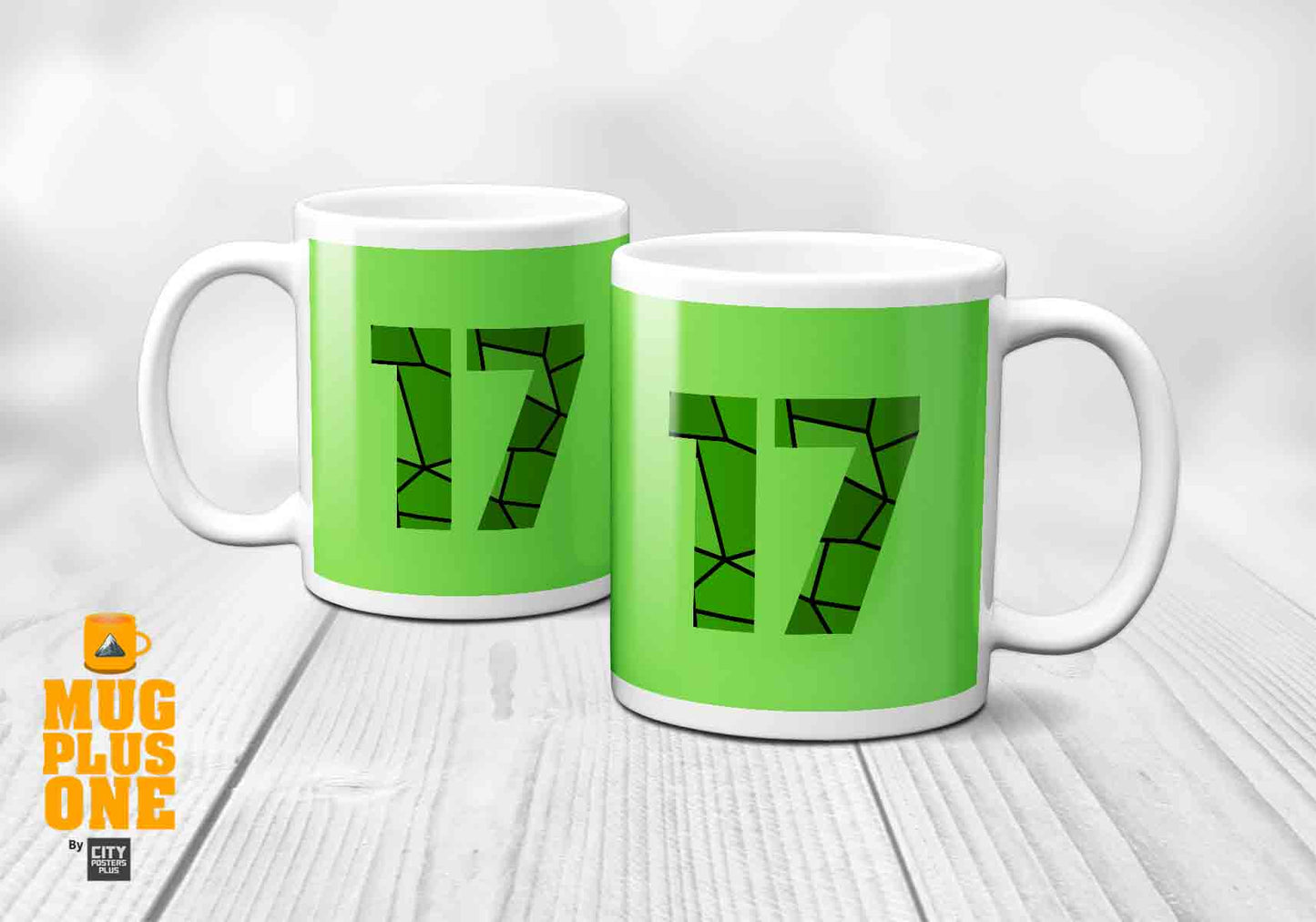 17 Number Mug (Liril Green)