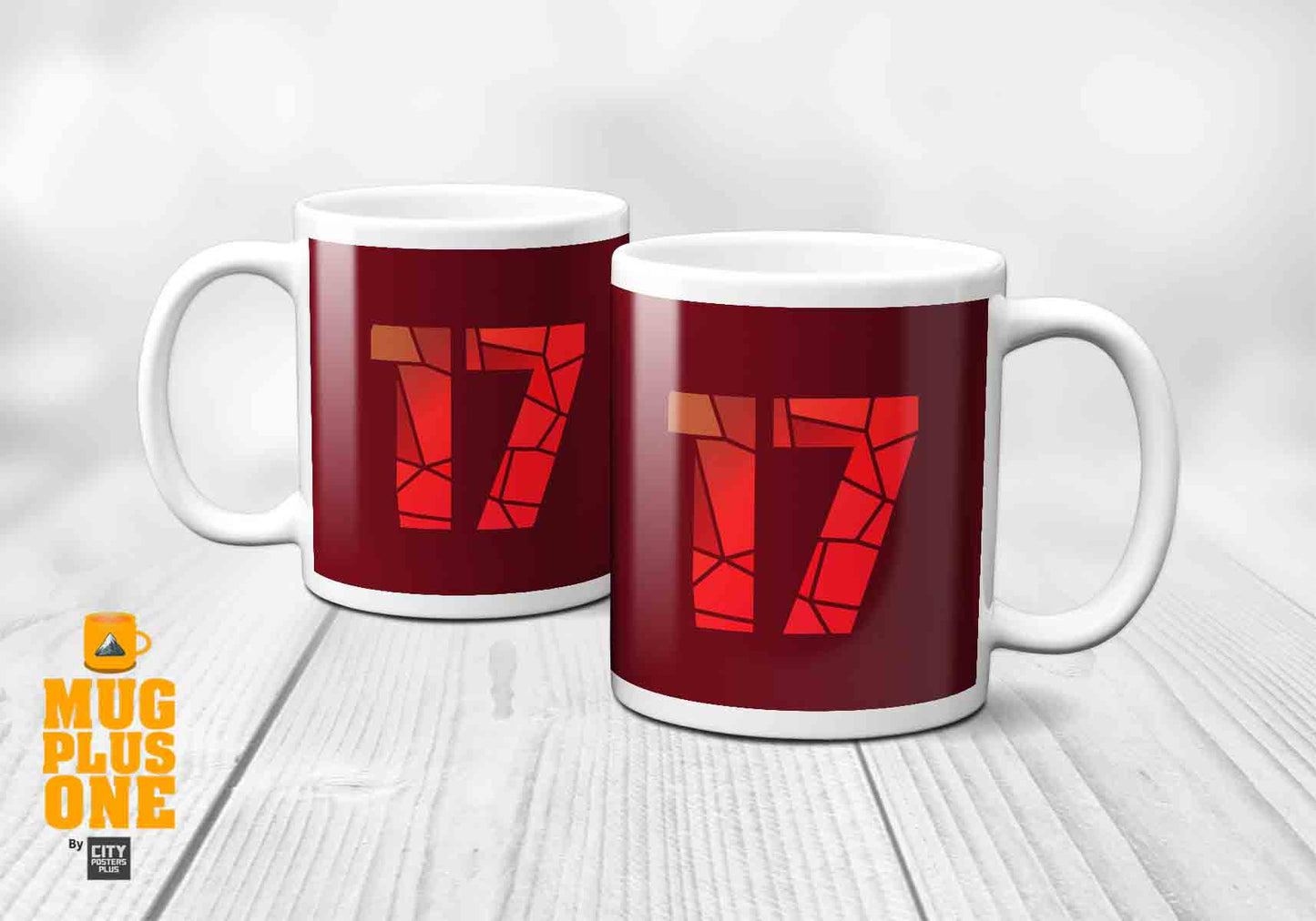 17 Number Mug (Maroon)