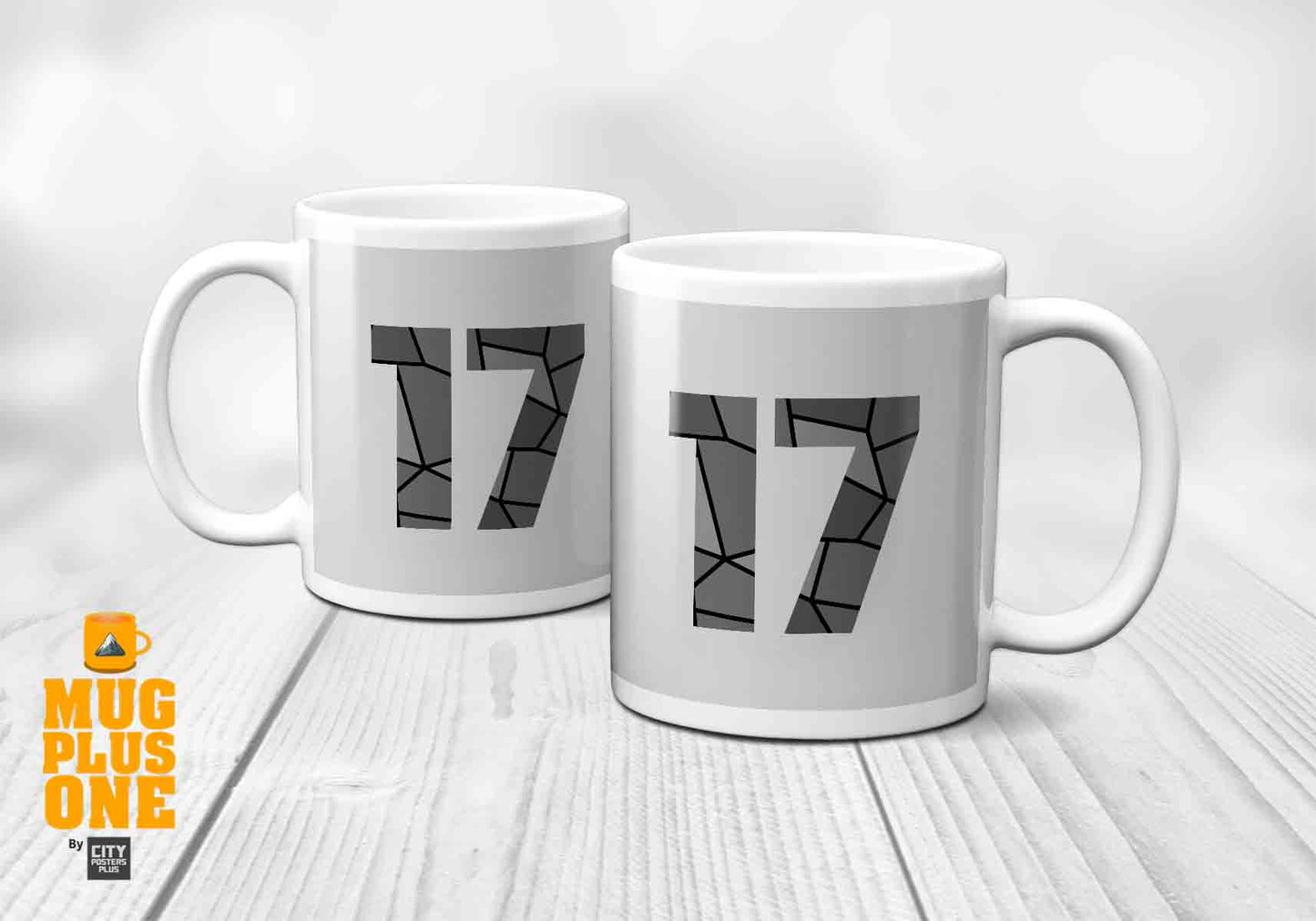 17 Number Mug (Melange Grey)