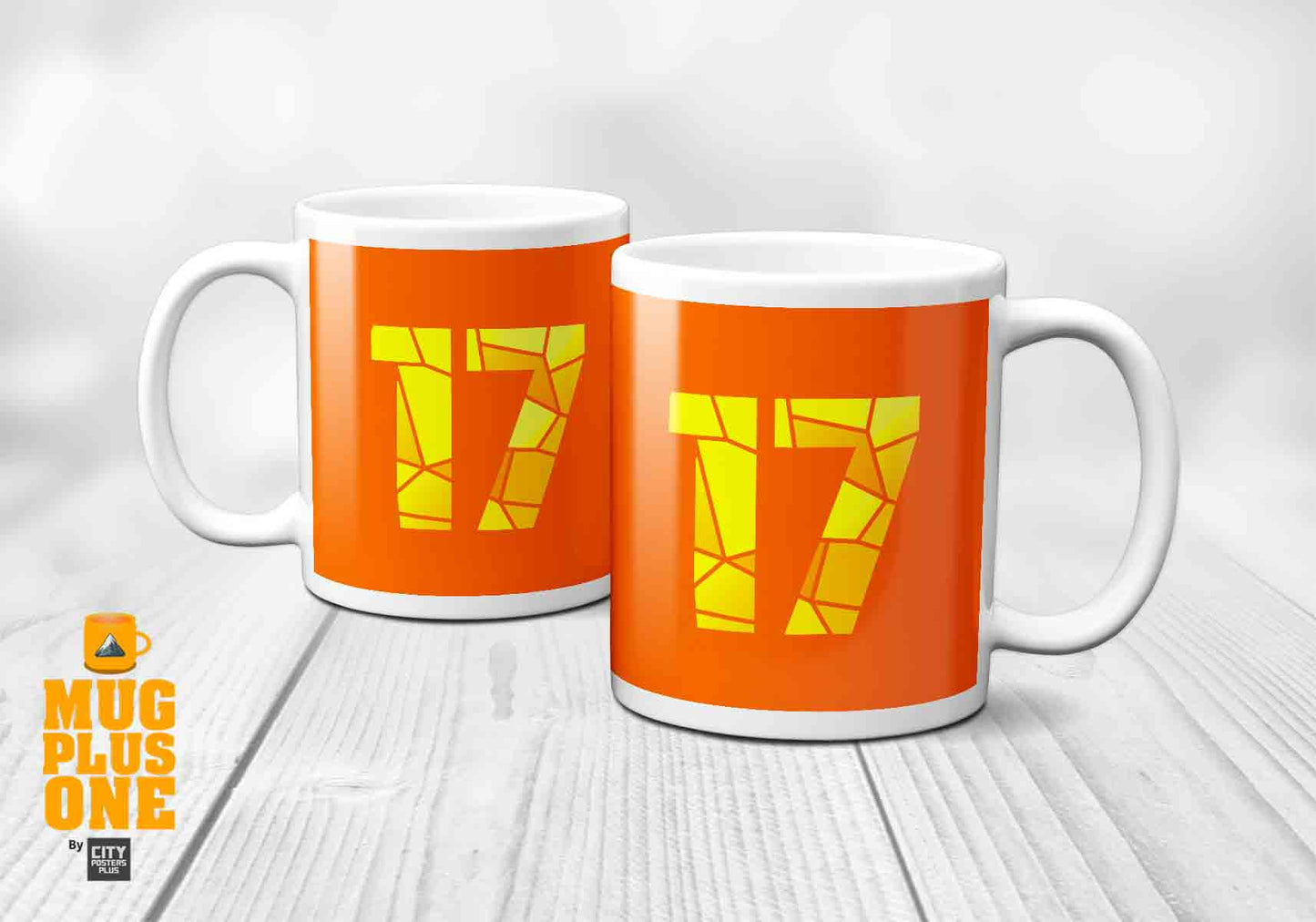 17 Number Mug (Orange)