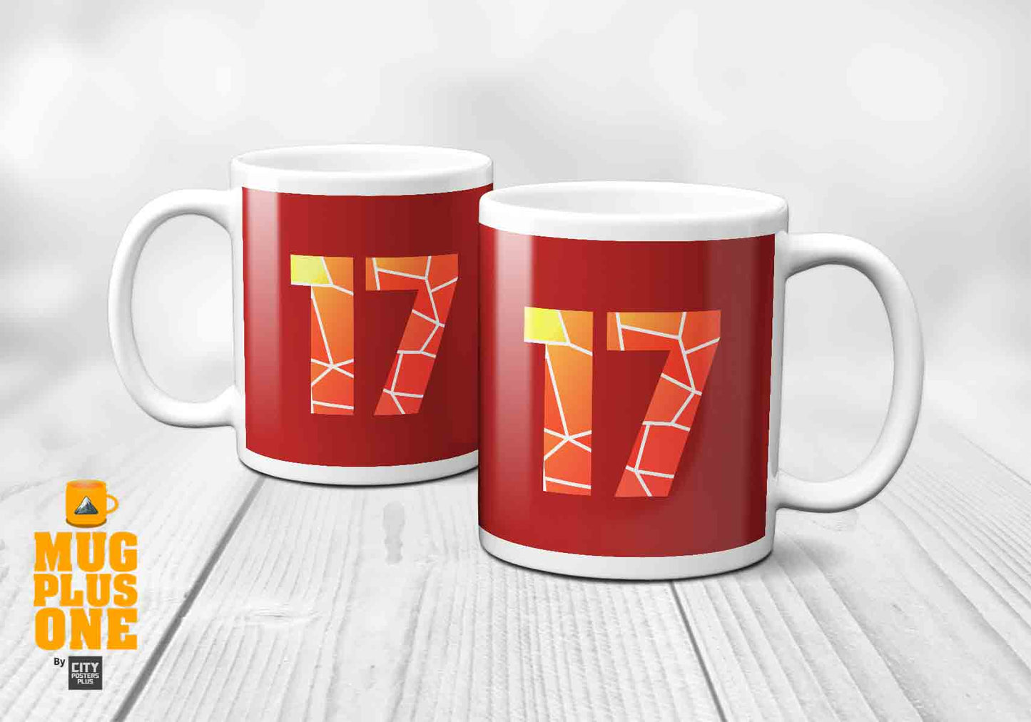 17 Number Mug (Red)