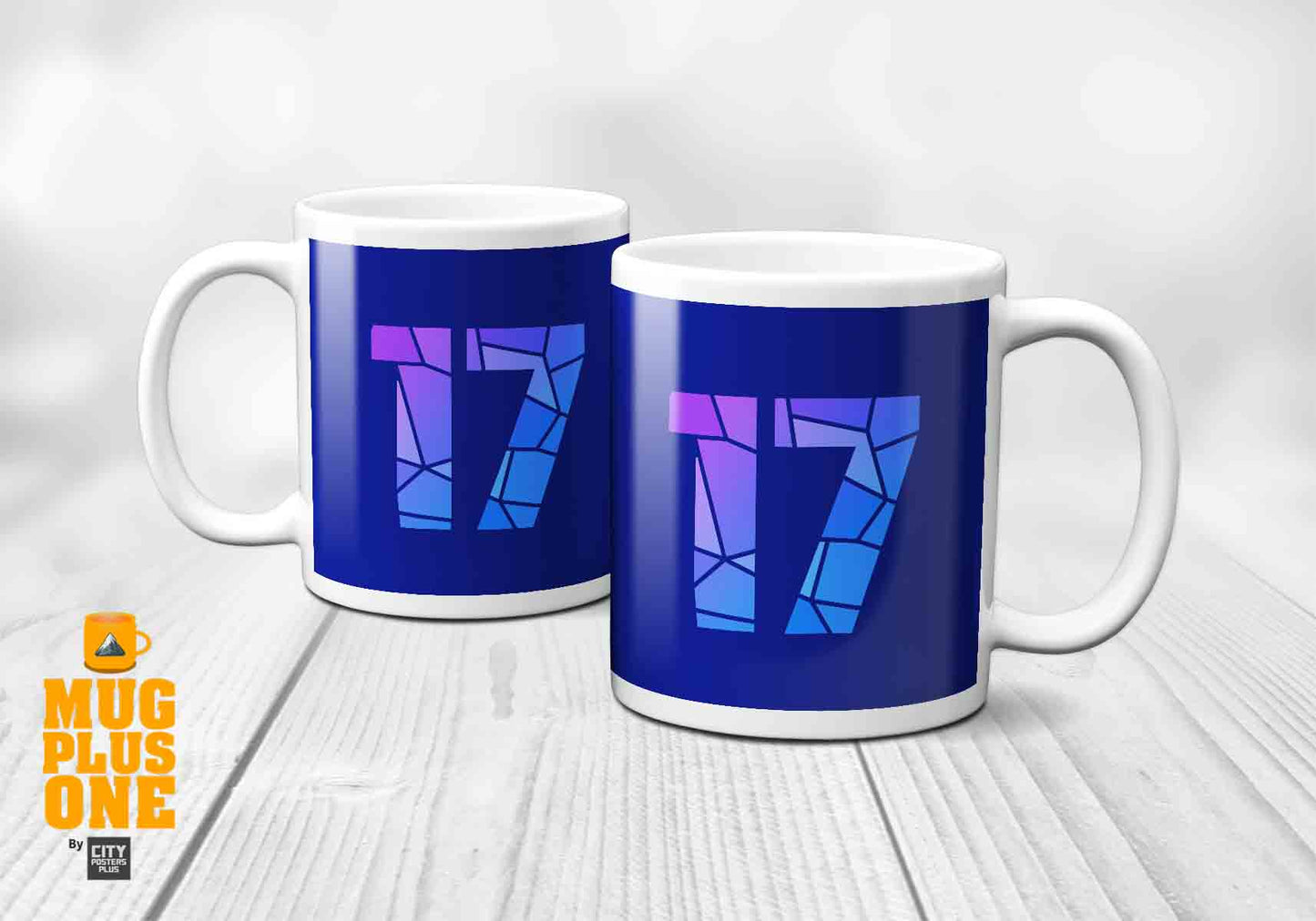 17 Number Mug (Royal Blue)