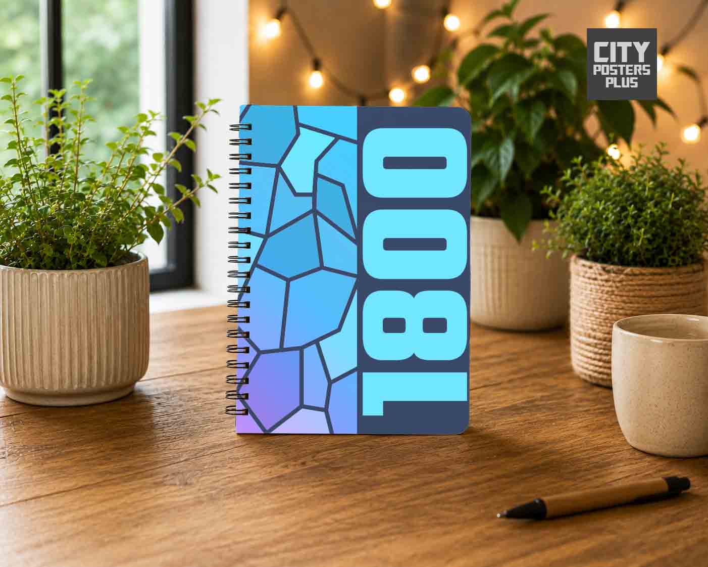 1800 Year Notebook (Navy Blue)