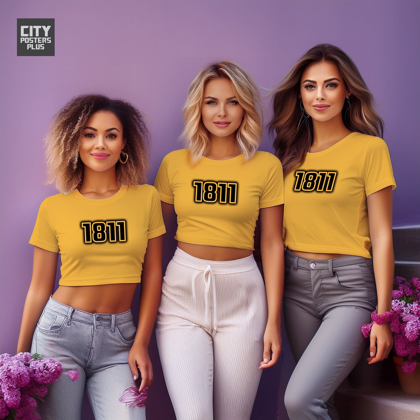 City Posters Plus 1811 Vintage Birth Year Women Crop Top