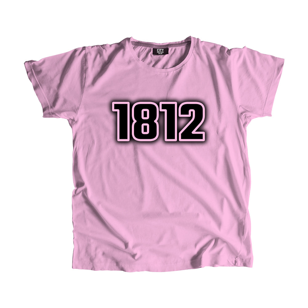 1812 Vintage Heritage Year Men Unisex T-Shirt (Light Pink)