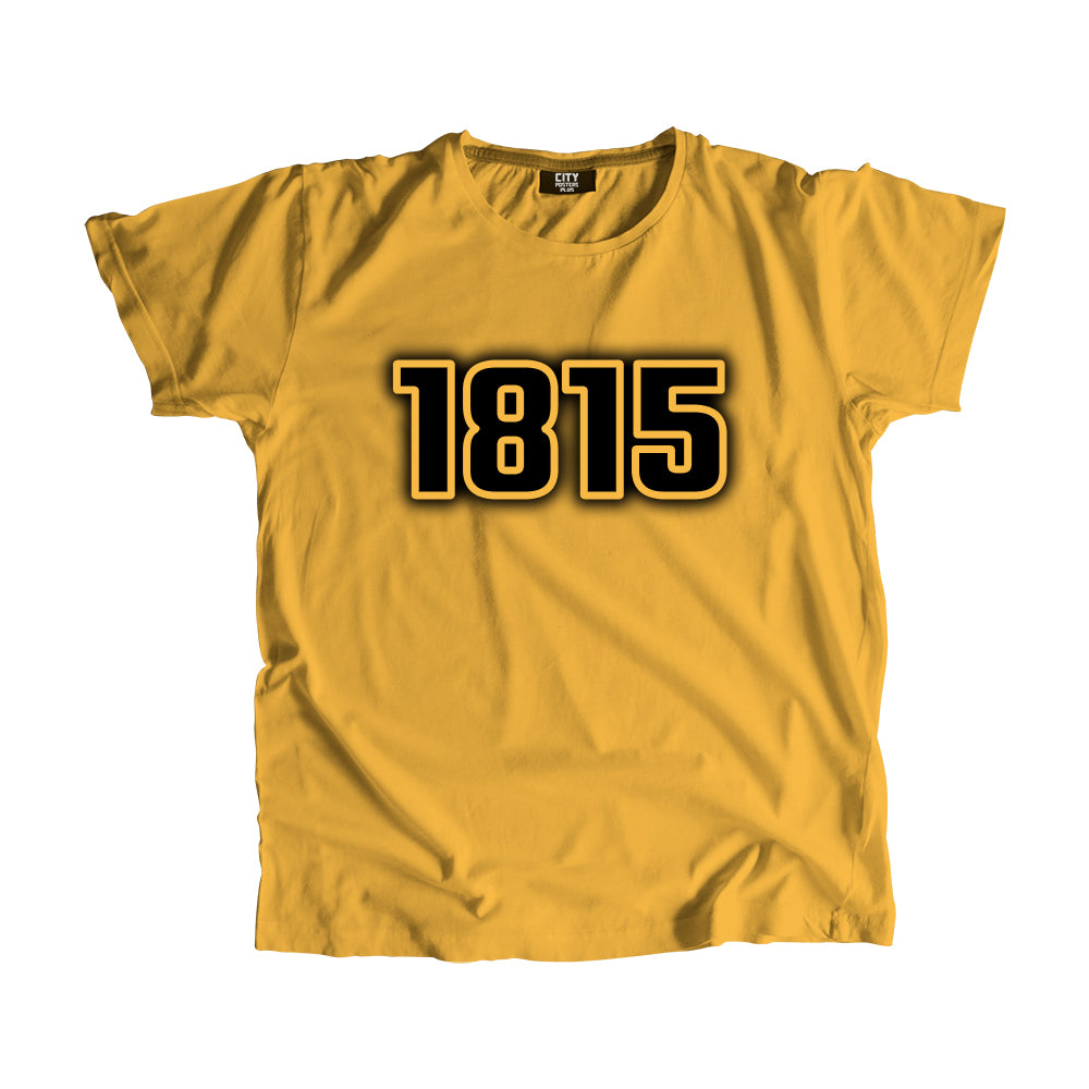 1815 Vintage Heritage Year Men Unisex T-Shirt (Golden Yellow)
