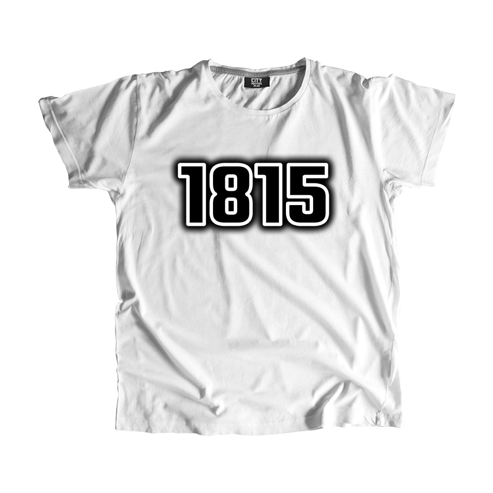 1815 Vintage Heritage Year Men Unisex T-Shirt (White)