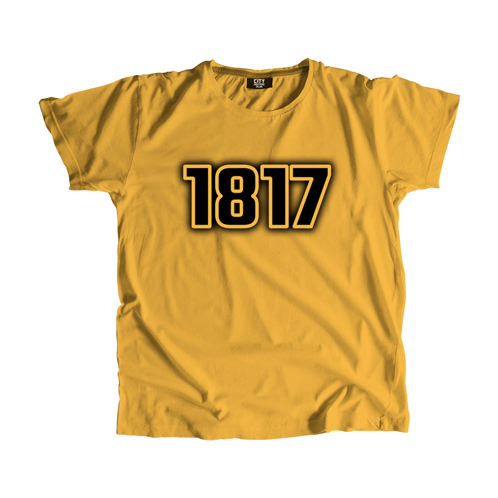 1817 Vintage Heritage Year Men Unisex T-Shirt (Golden Yellow)