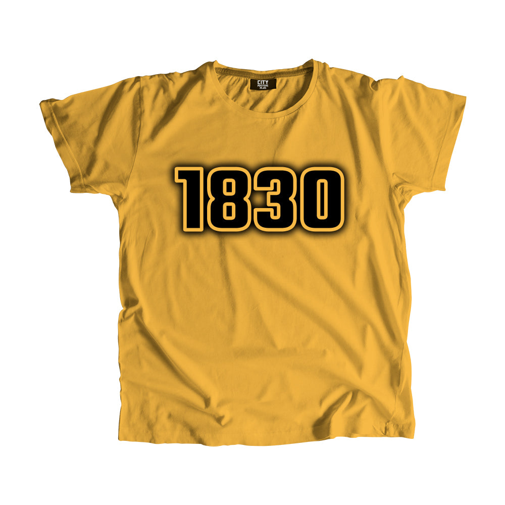 1830 Vintage Heritage Year Men Unisex T-Shirt (Golden Yellow)