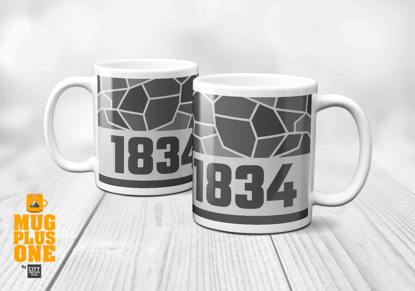 1834 Year Mug (11oz, Melange Grey)