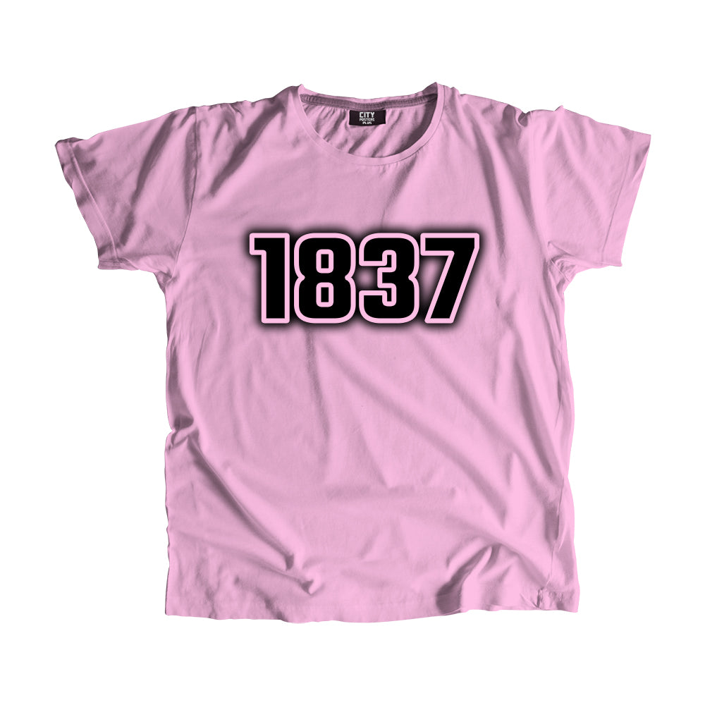 1837 Vintage Heritage Year Men Unisex T-Shirt (Light Pink)
