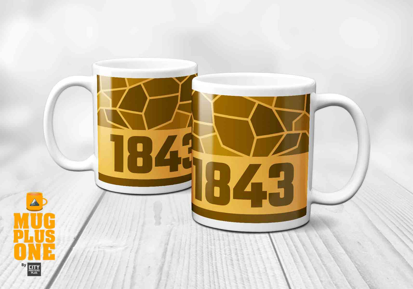 1843 Year Mug (11oz, Golden Yellow)