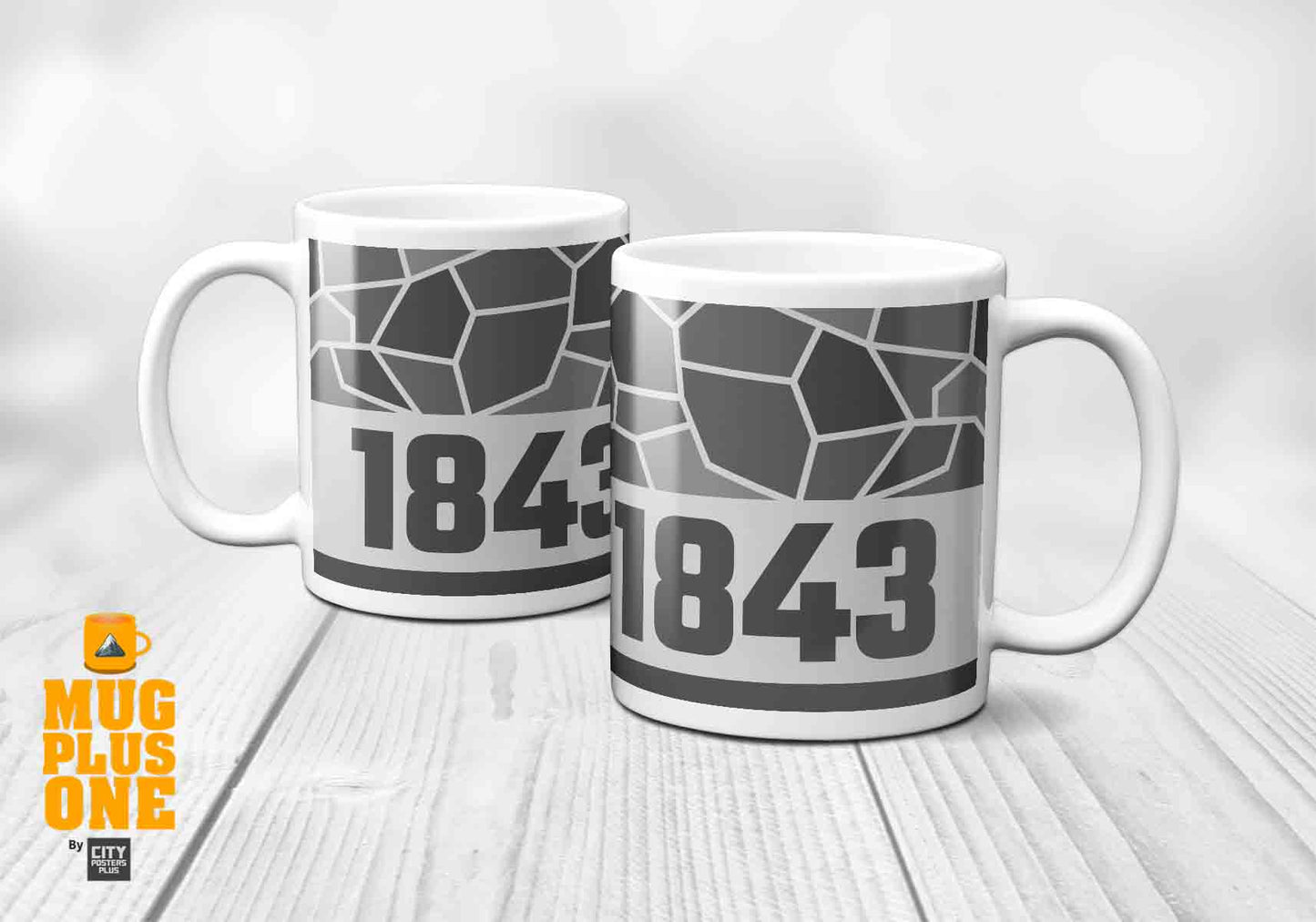 1843 Year Mug (11oz, Melange Grey)