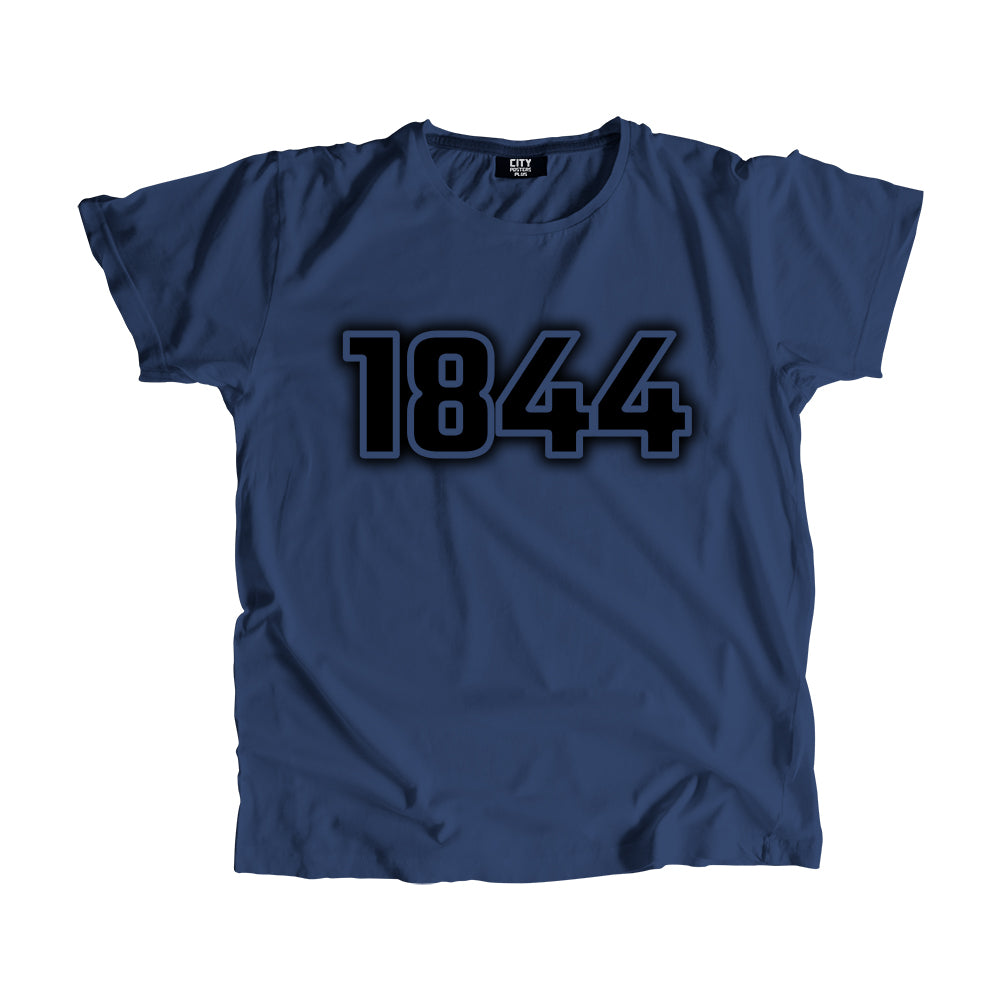 1844 Vintage Heritage Year Men Unisex T-Shirt (Navy Blue)