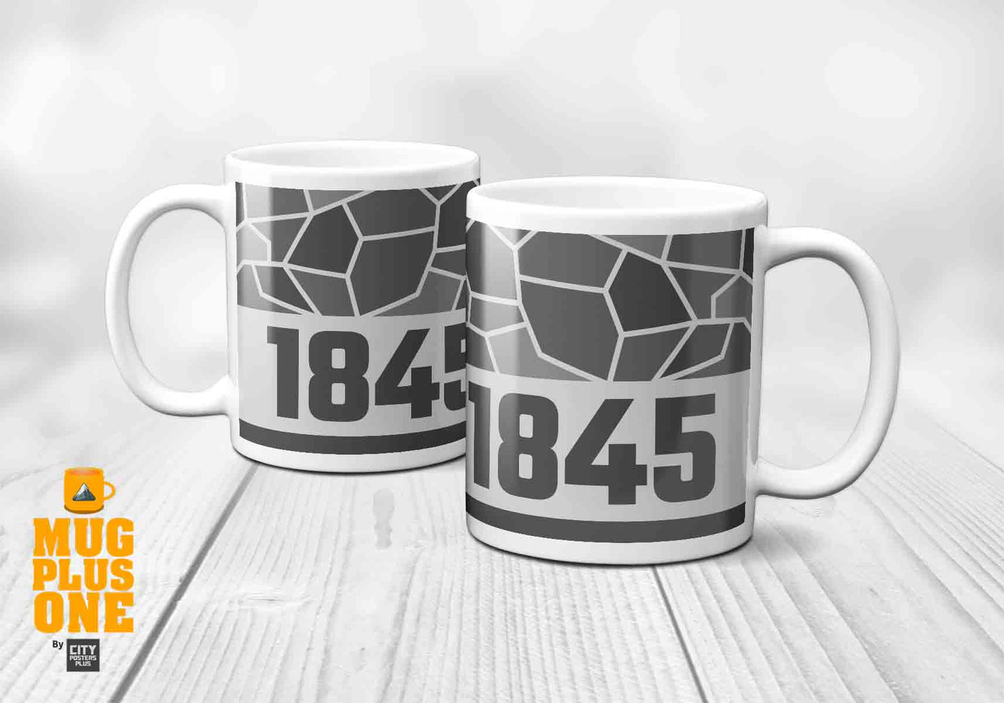 1845 Year Mug (11oz, Melange Grey)