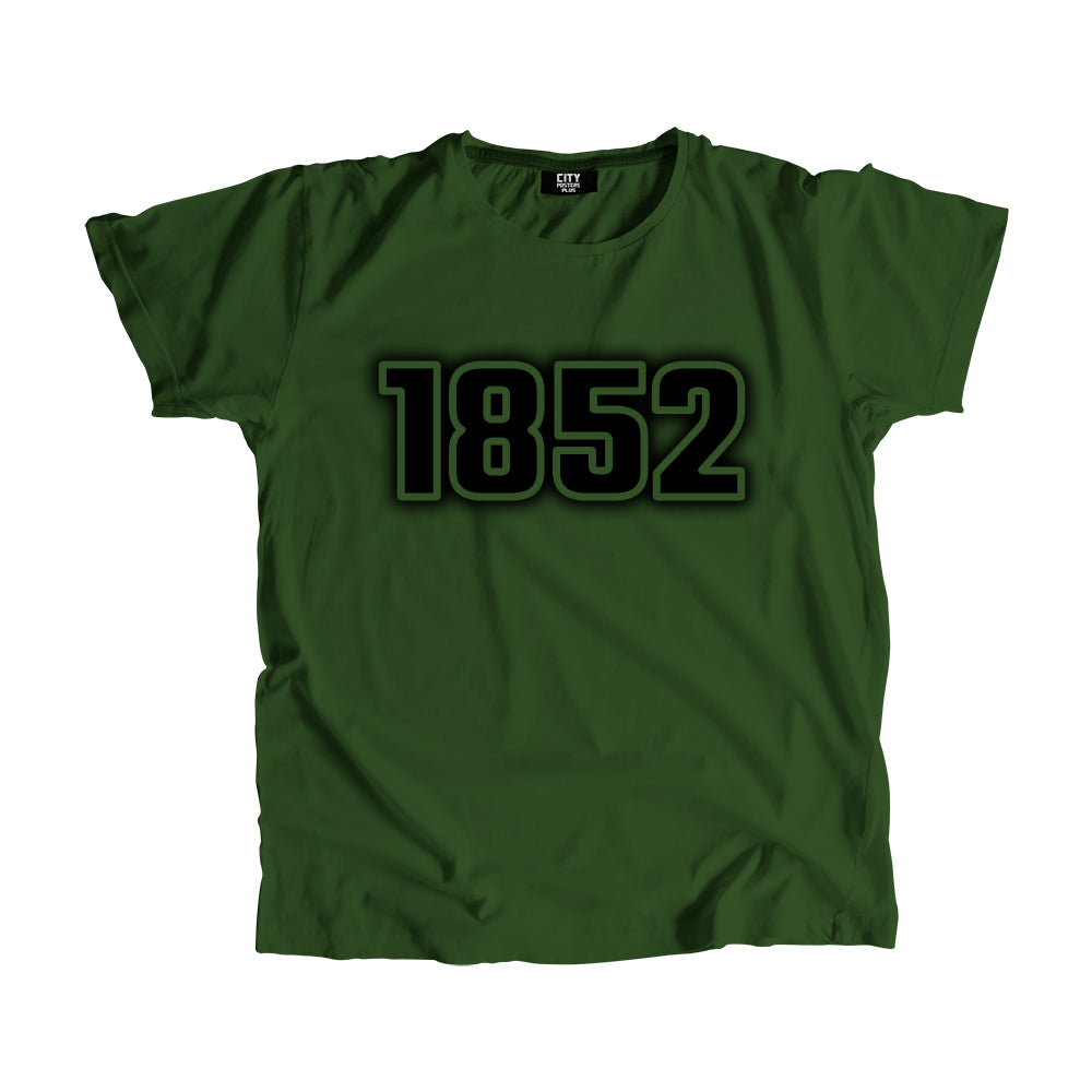 1852 Vintage Heritage Year Men Unisex T-Shirt (Olive Green)