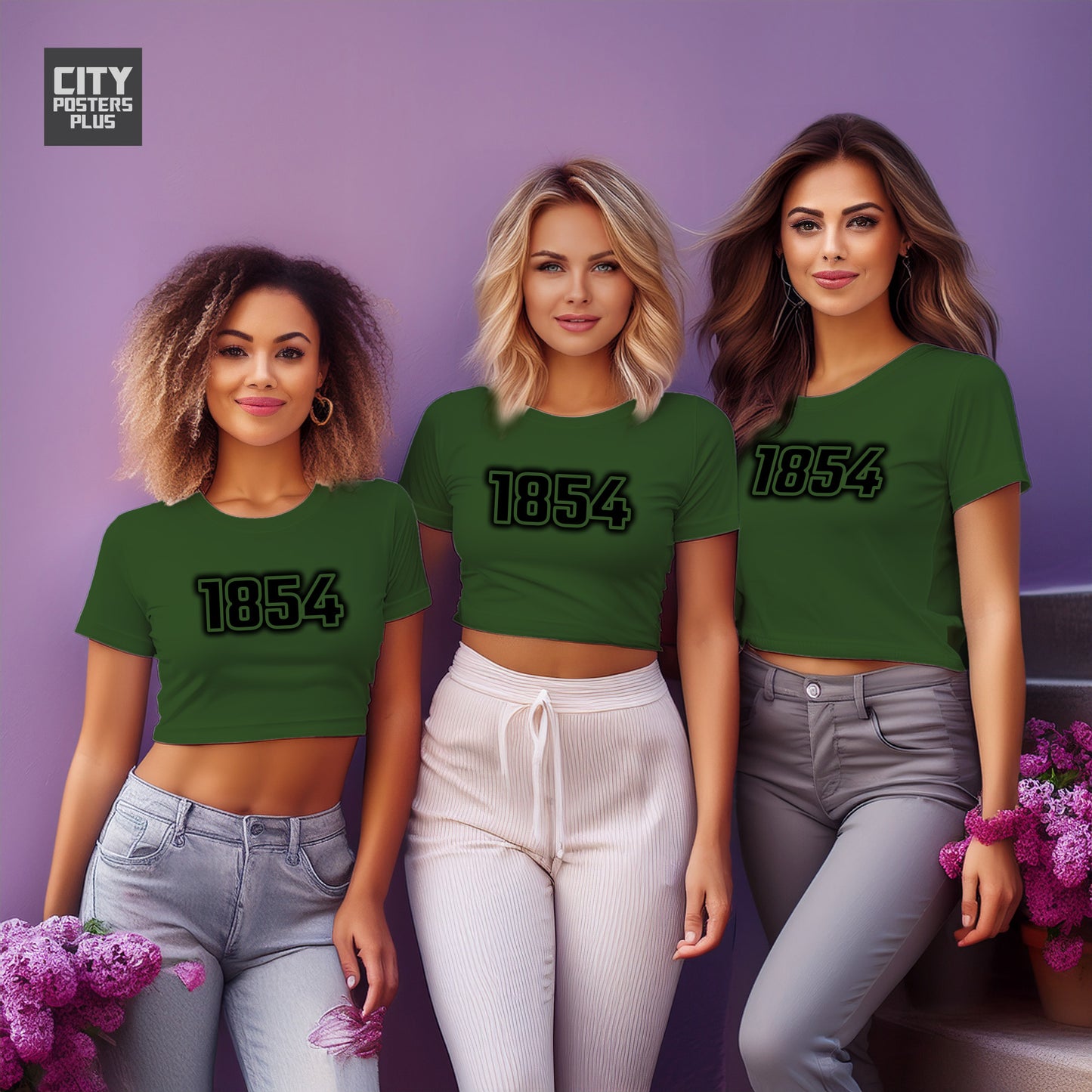 City Posters Plus 1854 Vintage Birth Year Women Crop Top