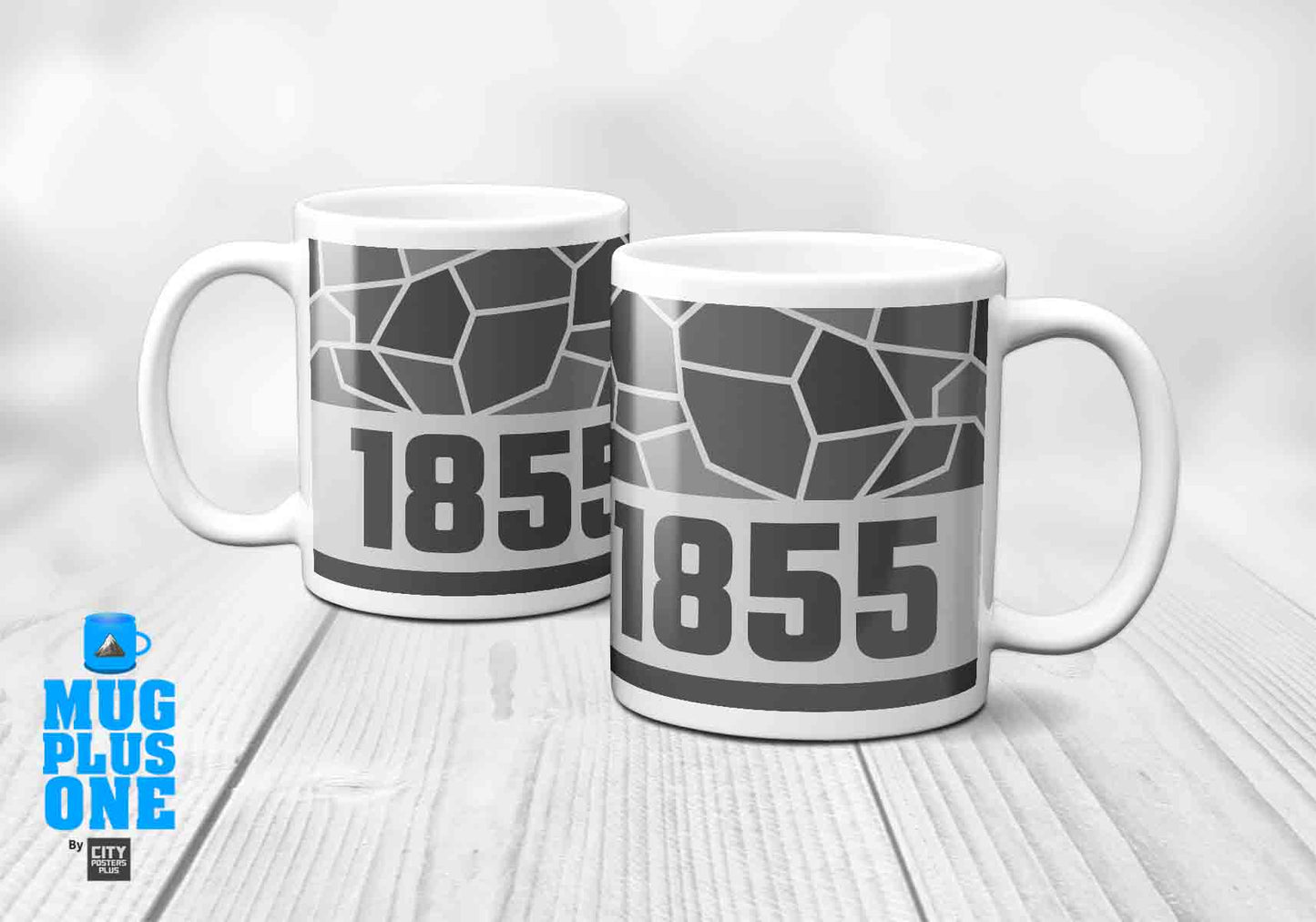 1855 Year Mug (11oz, Melange Grey)