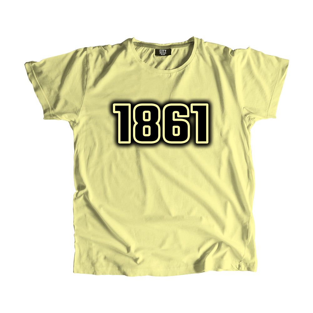 1861 Vintage Heritage Year Men Unisex T-Shirt (Butter Yellow)